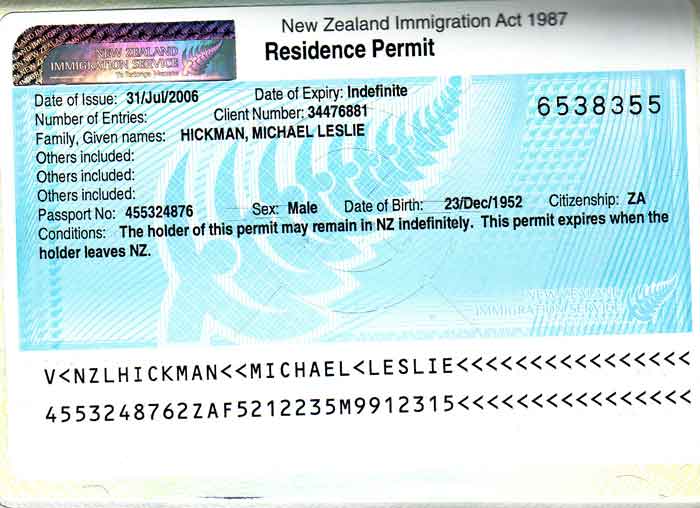 new zealand resident permit