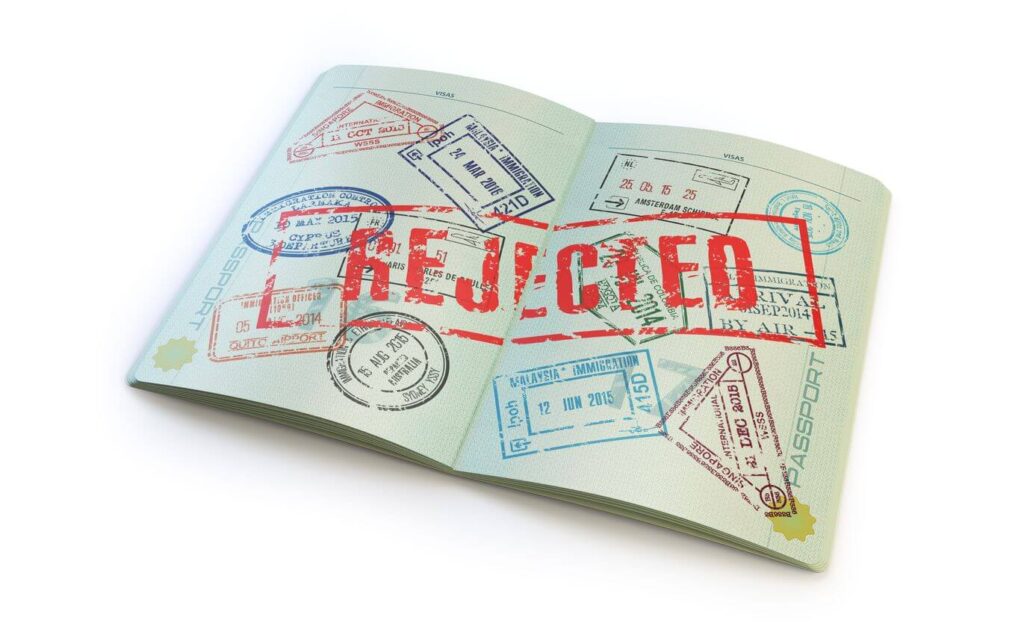 Rejected travel documents