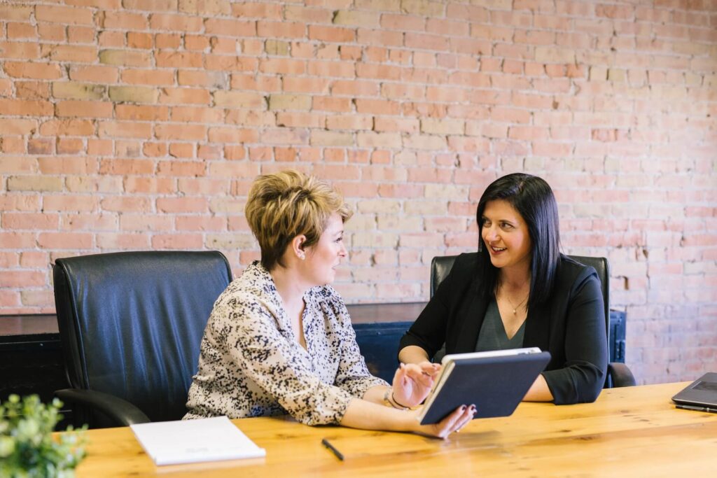 Foreign nationals working in an office