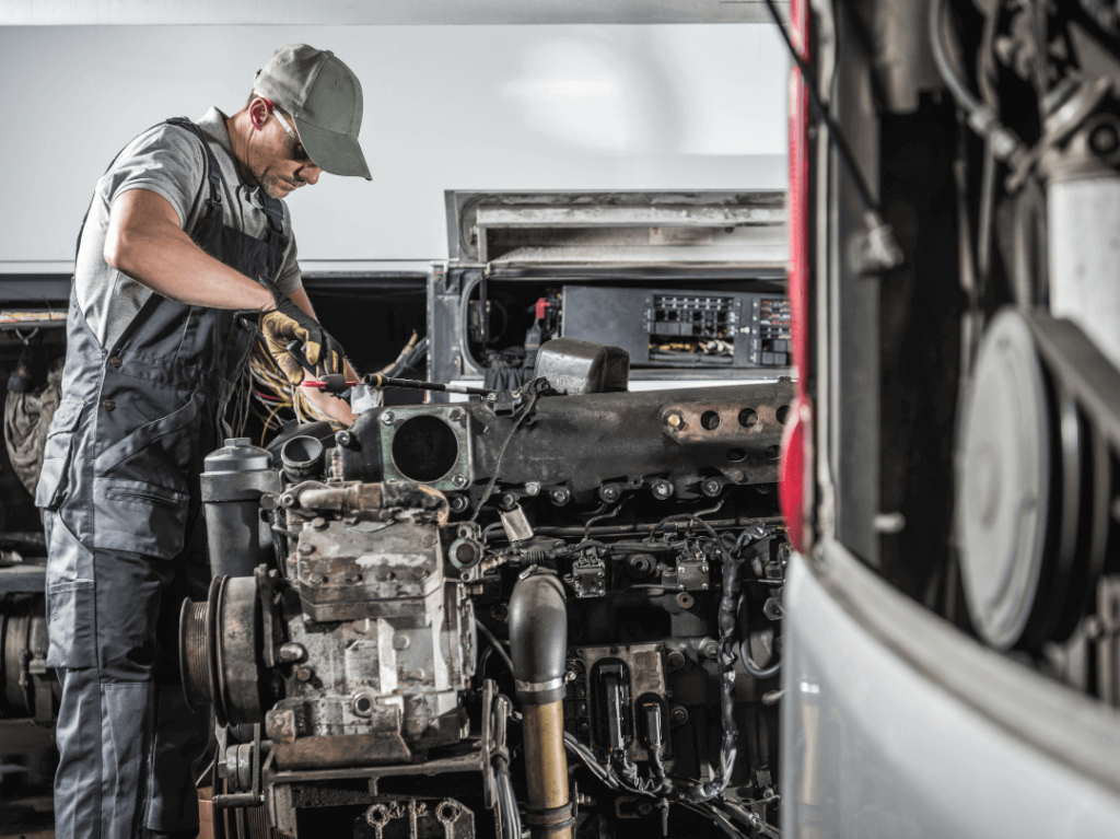 image of a diesel motor mechanic which is an occupation on the New Zealand skill shortage list