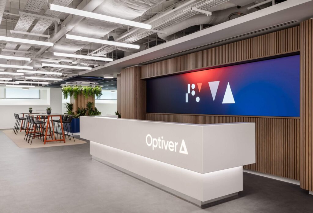 Image of the front desk of Optiver