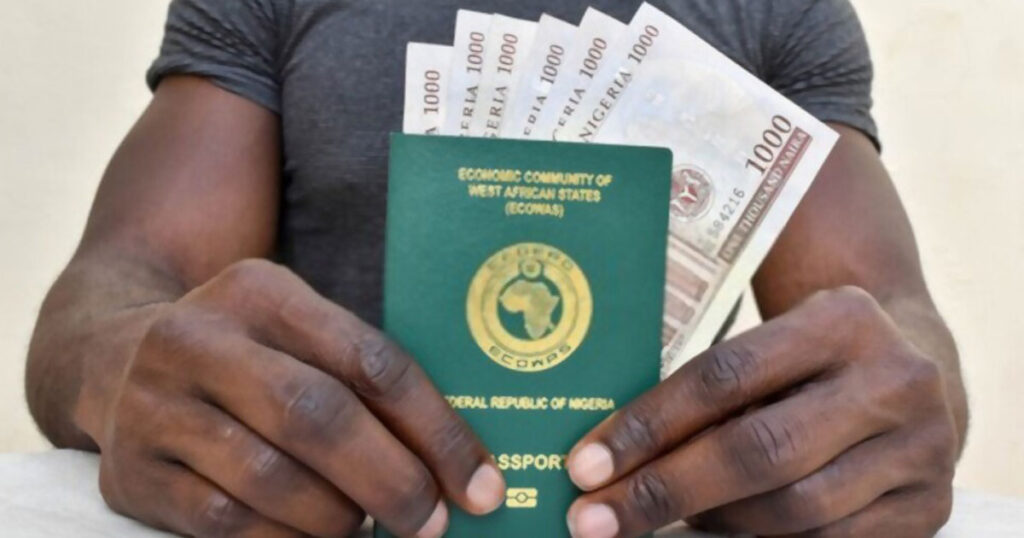 image of Nigerian passport application fee
