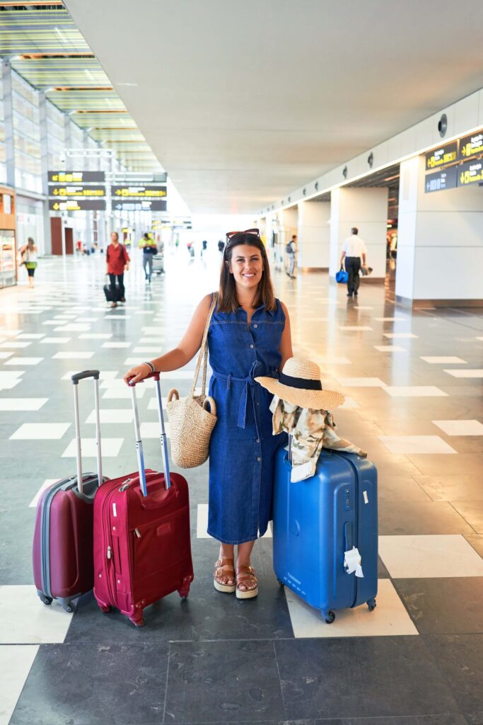 Image of a woman arriving the Netherlands on a sponsorship visa