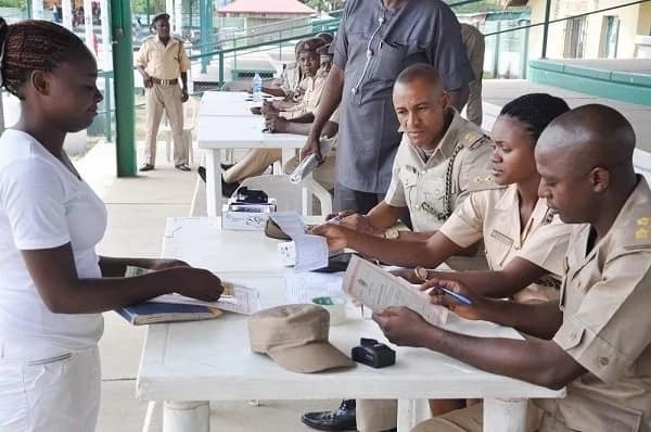 image of a Nigerian passport being processed