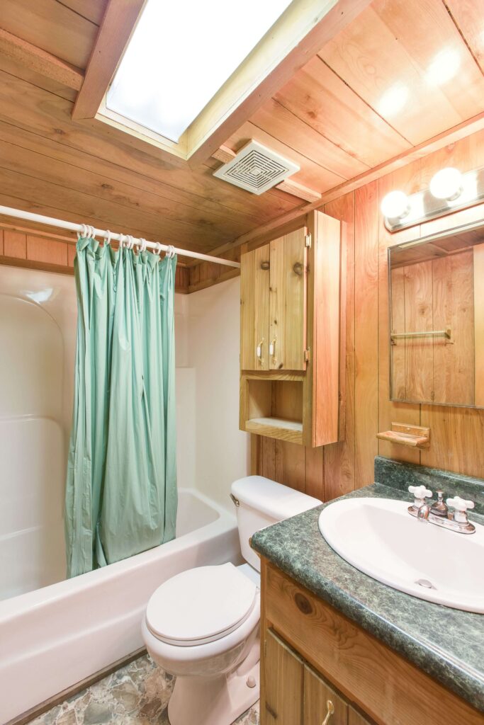 Image of the bathroom layout in the Jellystone Park At Birchwood Acres