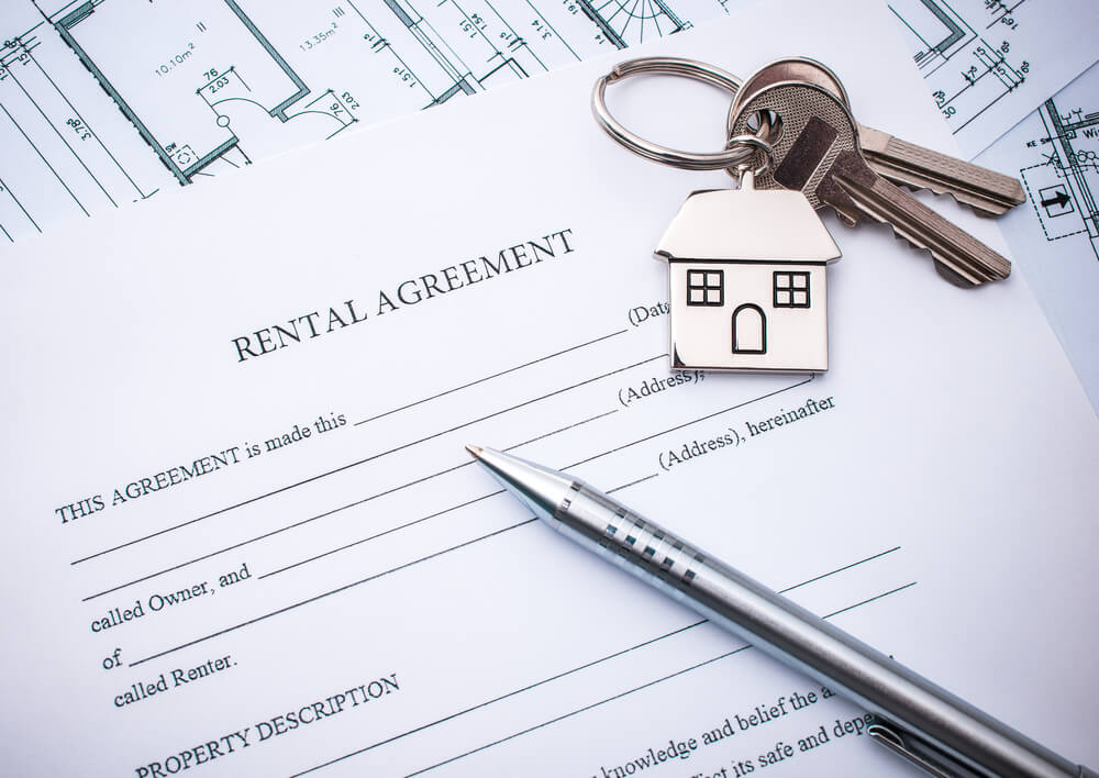 Image of a rental agreement form for people interested in renting properties in sale