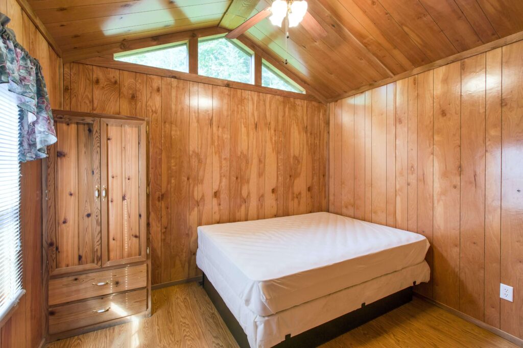 Image of the bedroom layout at the Jellystone park at Birchwood acres