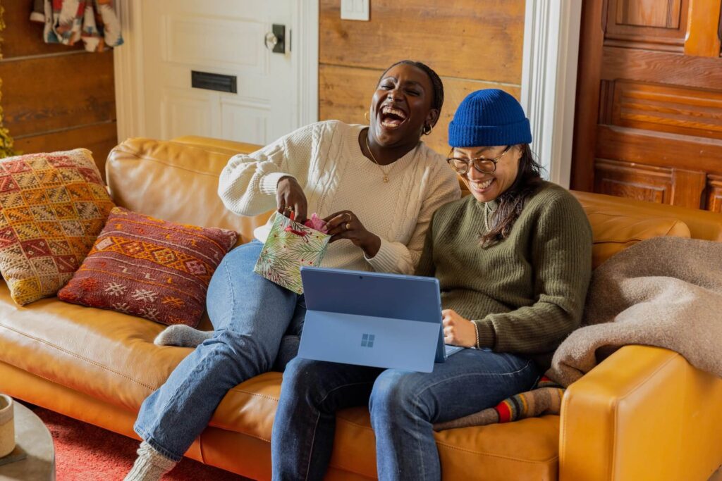 Image of a couple laughing while applying for the exceptional talent visa UK