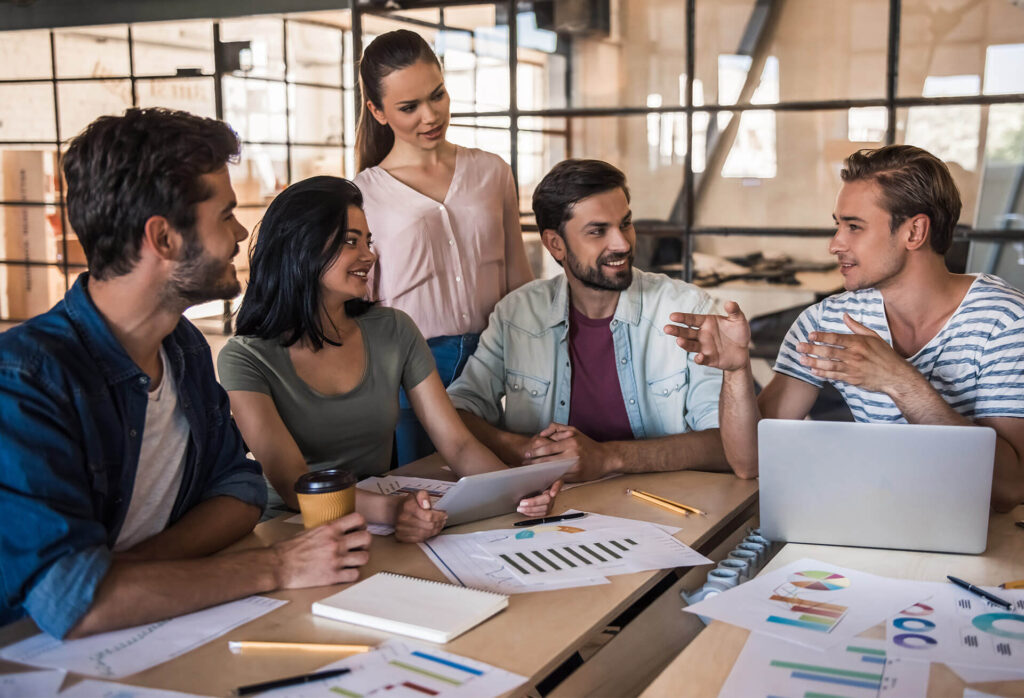 Image of colleagues working for a company in portugal