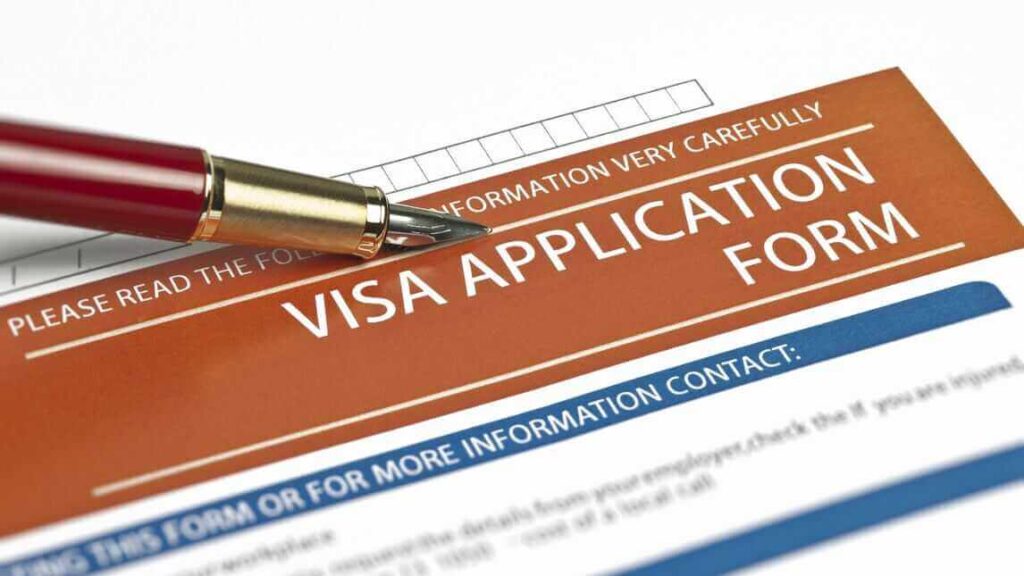 Image of Italy work visa application form