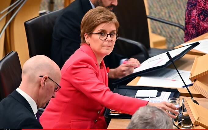 Nicola Sturgeon in parliament 