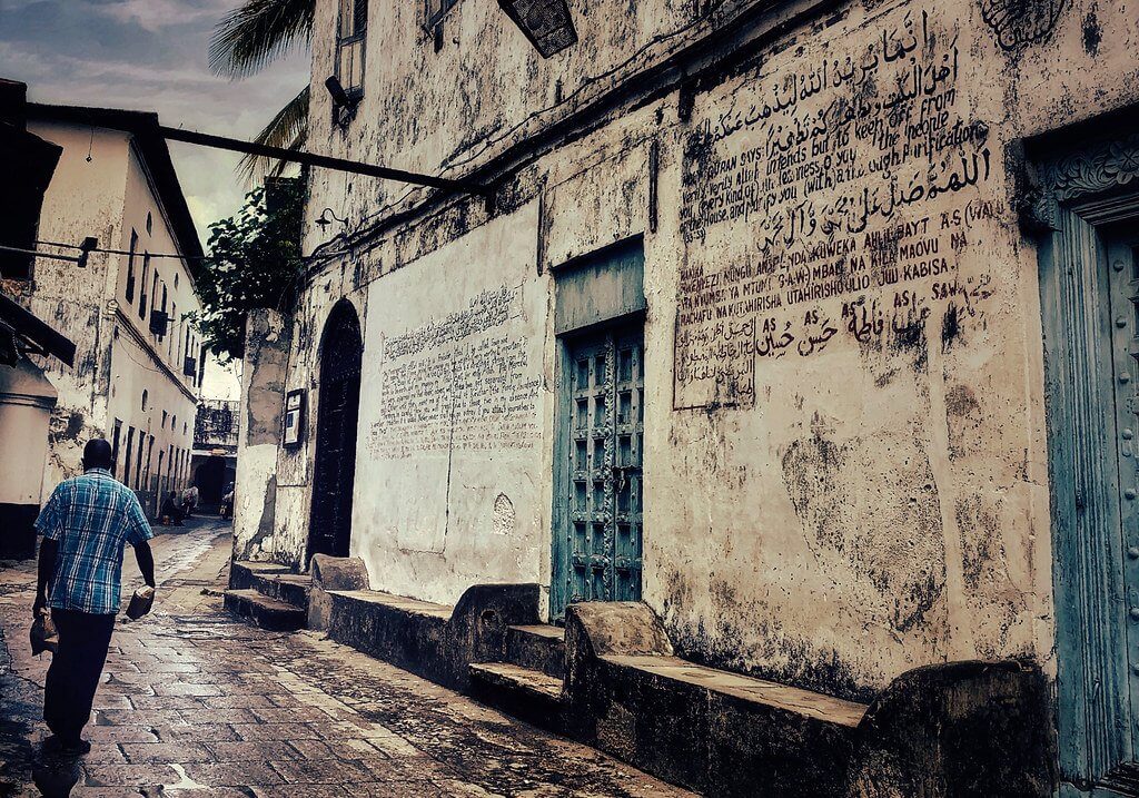 undulating topography of stone town Zanzibar